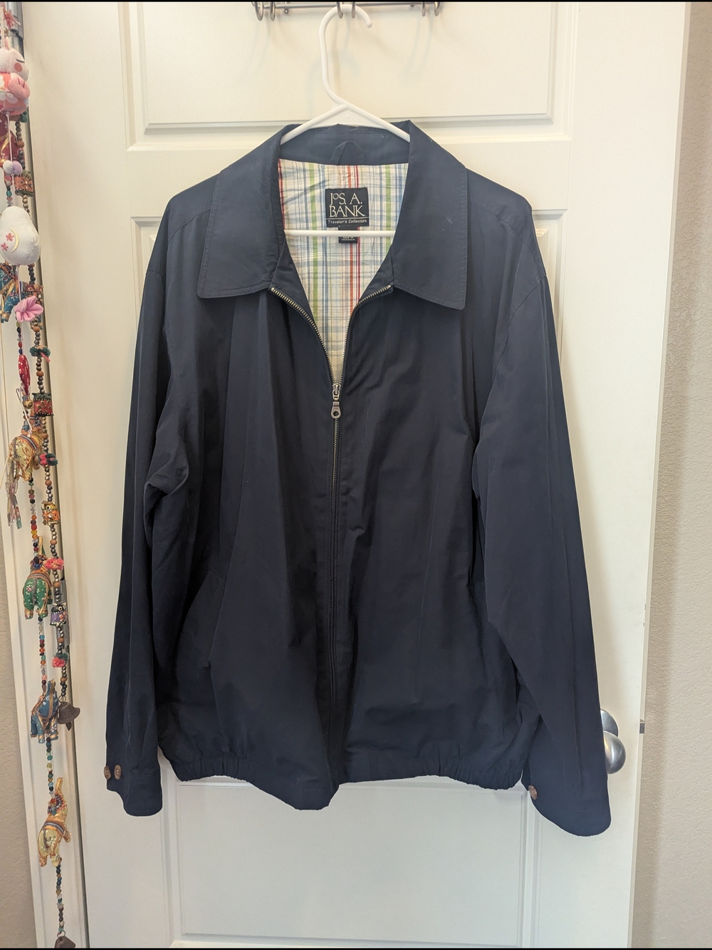 Jos. A. Bank Men's Dark Navy Lightweight Zip Jacket